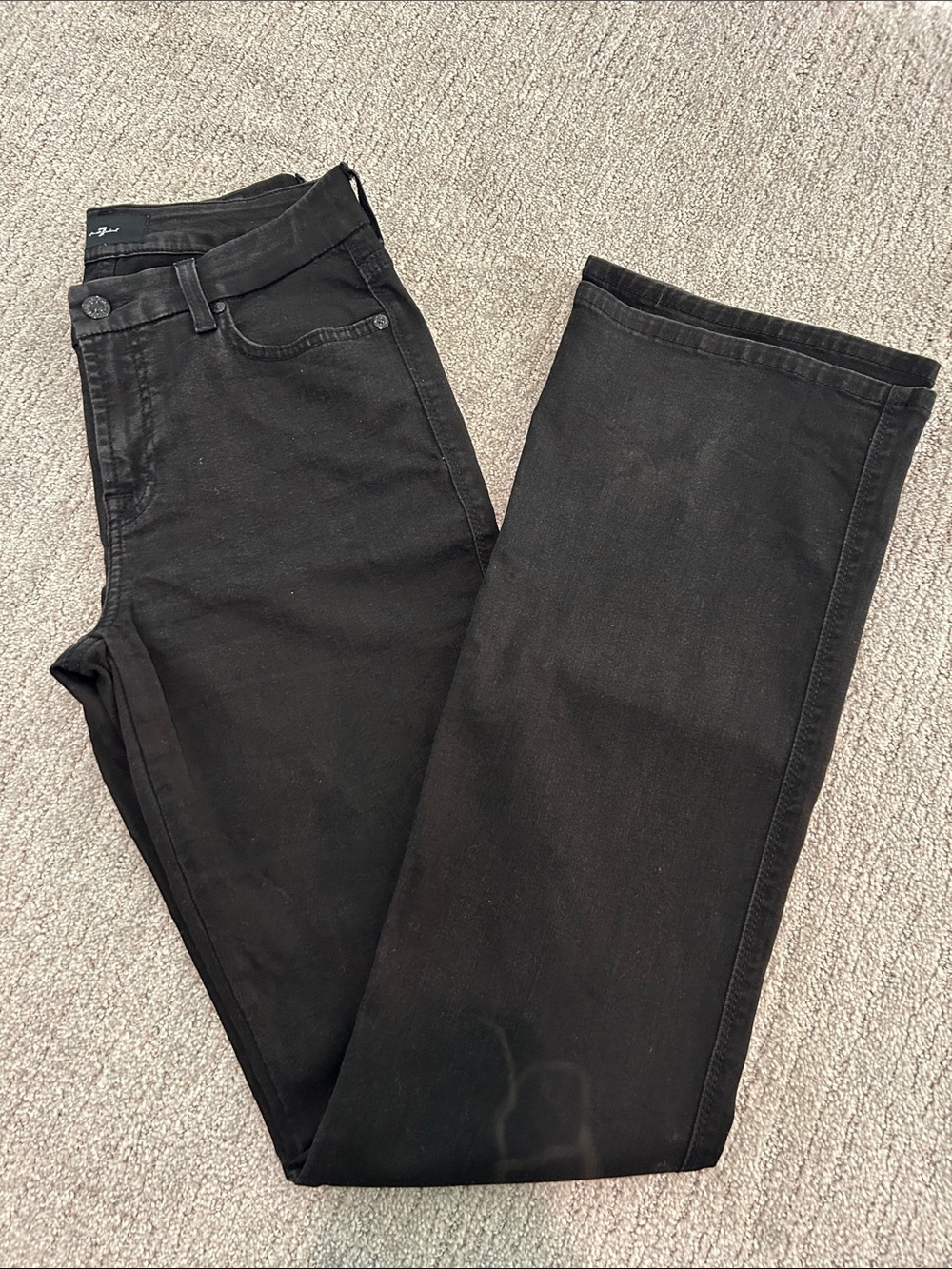 Women’s 7 for all mankind Kimmie Bootcut in Rinsed Black